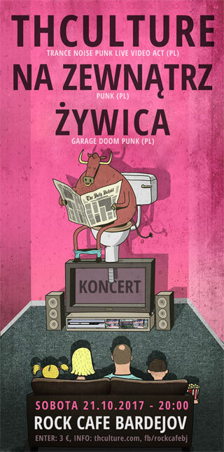 Koncert THCulture, Na Zewnątrz i Żywica - Bardejov - ROCK CAFE - 21.10.2017