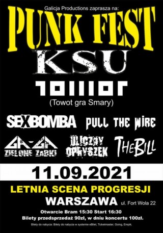 Koncert TOWOT na Punk Fest Warszawa - Progresja 11.09.2021